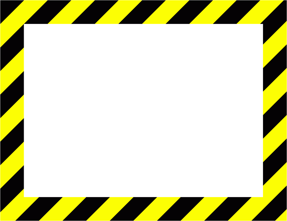 Žluto-černý pruhovaný warning rámeček — používaný jako zvýraznění příchozích a odchozích prvků.