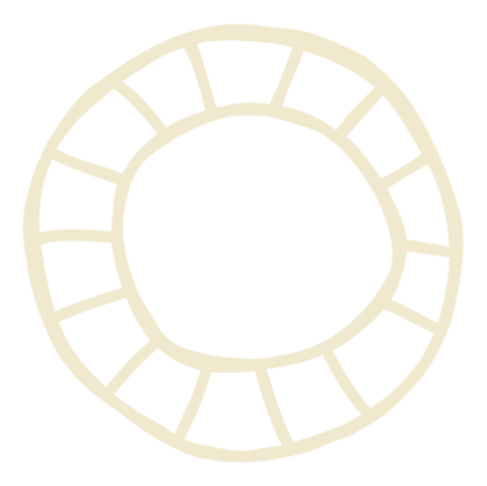 Křeččí kolo — kruhový running wheel s béžovými výplněmi mezi paprsky.
