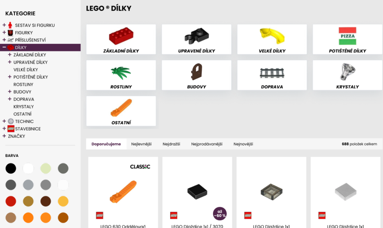 Nové vertikální menu